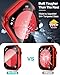 Smiling 2 Pack Case Compatible with Apple Watch Series 9/8/7 45mm with Tempered Glass Screen Protector, Hard PC Case Overall Protective Cover- 1 Red + 1 Transparent