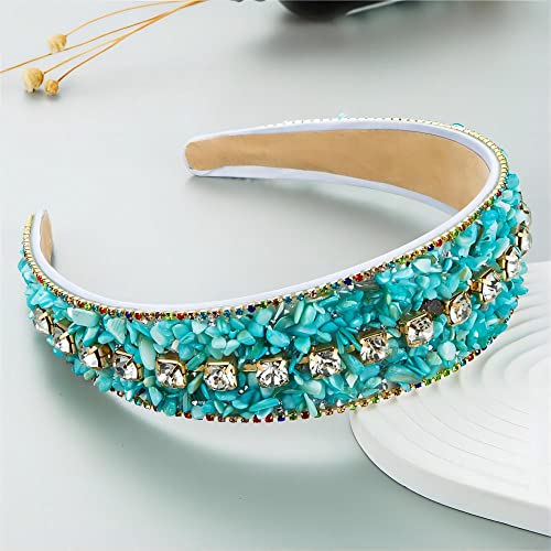 Muqingwan Ladies Fashion Headband, Personality Rhinestone Decoration Candy Color Headband Girls Headband Party Headband Accessories Accessories Jewelry… (Orange) #TOP5