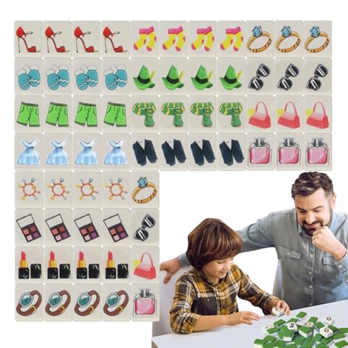 Generisch Mah Jongg para principiantes, juego clásico Mah Jong - Juego de mesa nacional Mah Jongg Classic - Mahjong Party Game Classic