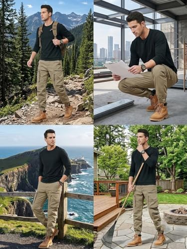 Image of Leriya Fashion Men's Cargo Pants with Pockets | Cotton Joggers for Men | 6 Pocket Jeans Pant | Casual Trousers for Men | Comfortable Casual Workwear Joggers