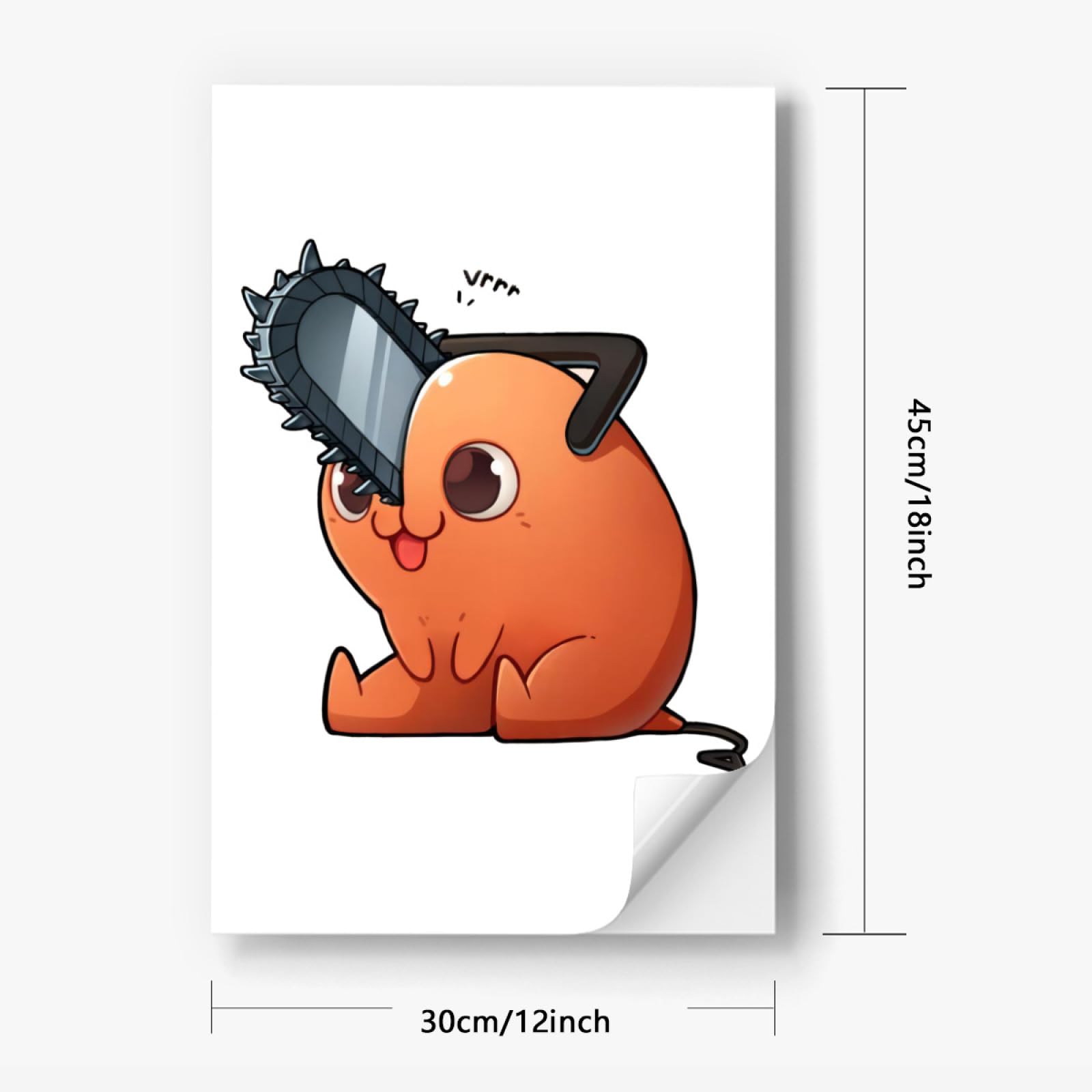 Amazon.co.jp: ウォールステッカー チェンソーマン ポチタ シール式