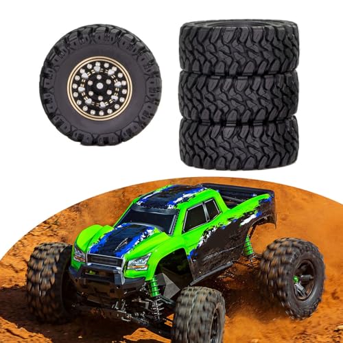 4 PCS Controle Remoto Pneu de Carro 1.2 Polegada Cubo de Latão Borracha RC Substituição de Pneu de C