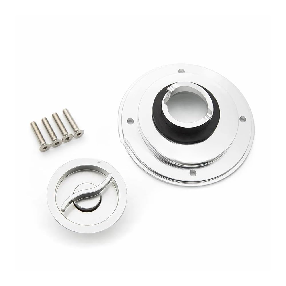 Tappo Serbatoio Carburante Moto Per Per KATANA GSX400 600F 750F 1100 1200 1400 Protezione Per Tappo Serbatoio Carburante Benzina Moto(Silver)