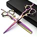 Japanese 6-inch hairdressing salon styling tools cutting scissors+Thinning Scissors dragon pattern (2pcs)