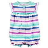 Carter's Baby Girls' Striped Butterfly Creeper 12 Months