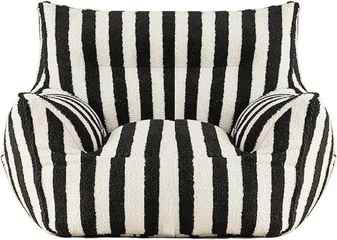 Sitzsack-Stühle for Erwachsene, riesiger Sitzsack-Stuhl mit Füllung im Lieferumfang enthalten, Kunstfell-Sitzsack-Sofa, Memory-Schaum, großer Sitzsack-Stuhl mit Armlehne for Wohnzimmer, Schlafzimmer,
