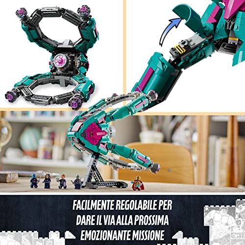76255 Marvel L’Astronave dei Nuovi Guardiani, Giocattolo da Costruire dei Guardiani della Galassia Volume 3 con Minifigure di Mantis, Drax e Star-Lord - Lego - Immagine 5