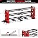 NattyDot Power Tool Organizer Wall Mount,Cordless Drill Organizer,4 Layers Large Capacity Tool Rack with 8 Drill Holders (RED)