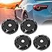 X AUTOHAUX 68mm Dia 6 Clips Car Wheel Tyre Center Hub Caps Base Black 4 Pcs