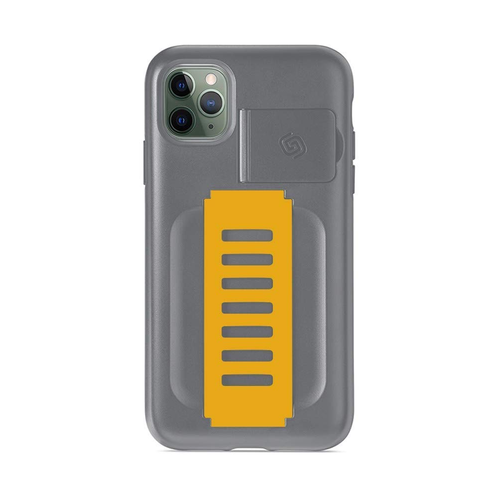 iphone 11 Pro Case Grip2u Boost Cover with Kickstand 5.8 inch - Grey/Yellow