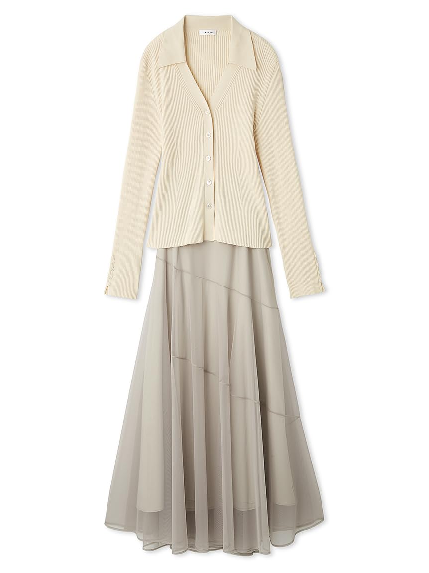 FRAY I.D（フレイ アイディー）オープンカラーポロセットワンピース