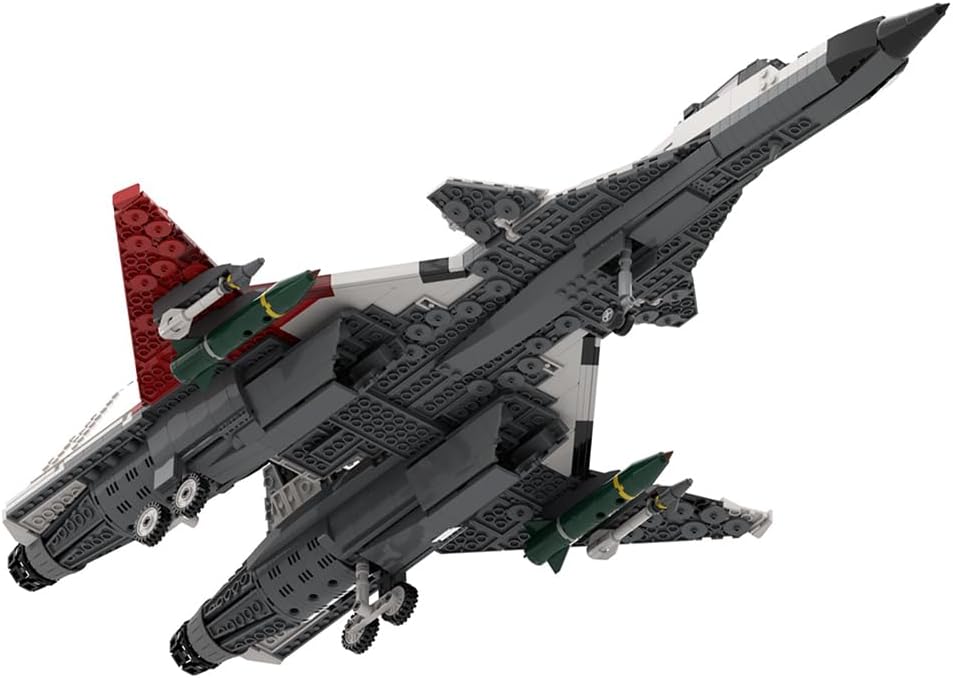ADFX-02 Fighter Jet Building Kit, Military Theme Building Block Set, Creative Interactive Building Toy for Teens and Up (1423PCS+)