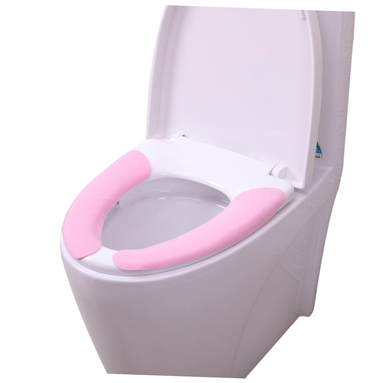 Housoutil 7 Pack Electrostatic Toilet Seat Covers Washable Warm Seat Pad for Cold Prevention Easy to Stick and Remove Standard Size 7 Random Colors