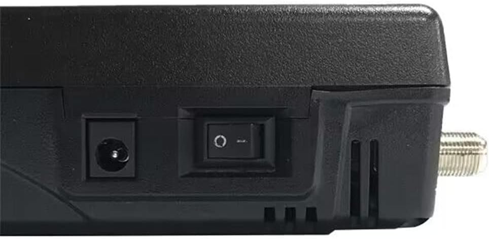 lateral view of the SATLINK SP-2100 showing HDMI, AV OUT, and AV IN ports.