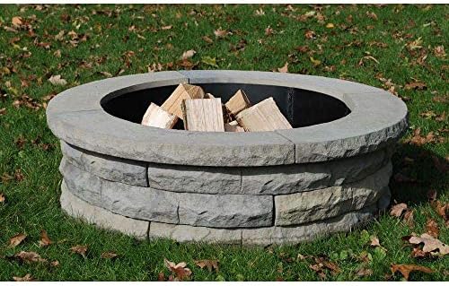 Amazon Com Nantucket Pavers 702 Concrete Ledgestone Fire Pit Kit 47 1 4 Inch By 14 Inch Gray Variegated Patio Lawn Garden