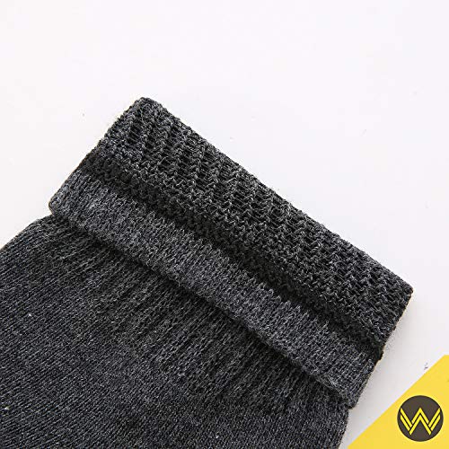 WANDER Men's Athletic Ankle Socks 3-8 Pairs Thick Cushion Running Socks for Men&Women Cotton Socks 7-9/9-12/12-15 (8 Pair Dark Grey, Shoe Size: 9-12)