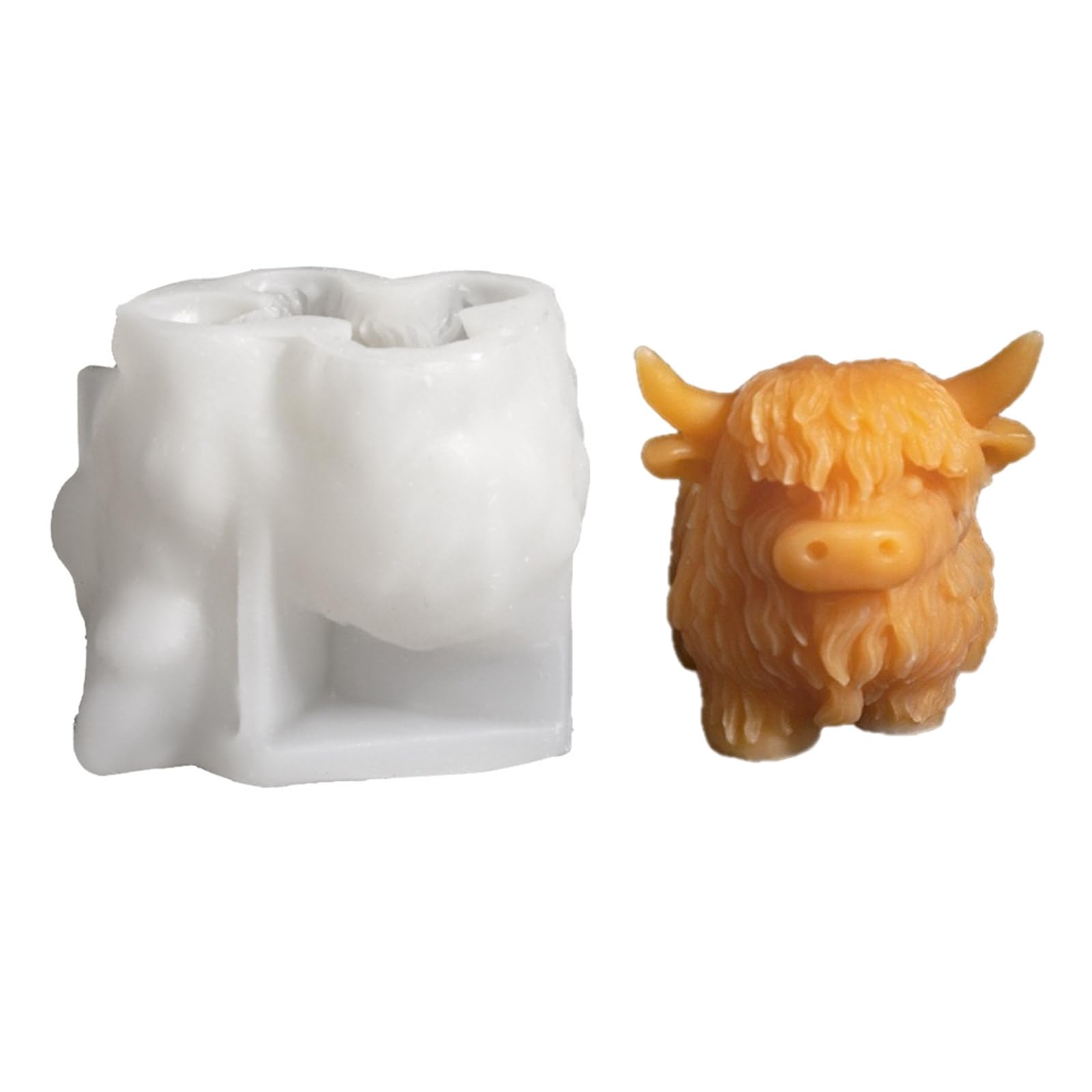 Lerpwige Artistic Yak Shape Mold Reusable Silicone Crafting Molds Perfect For Soaps Chocolate Unique Easy Demolding Food Grade Silicone Mold
