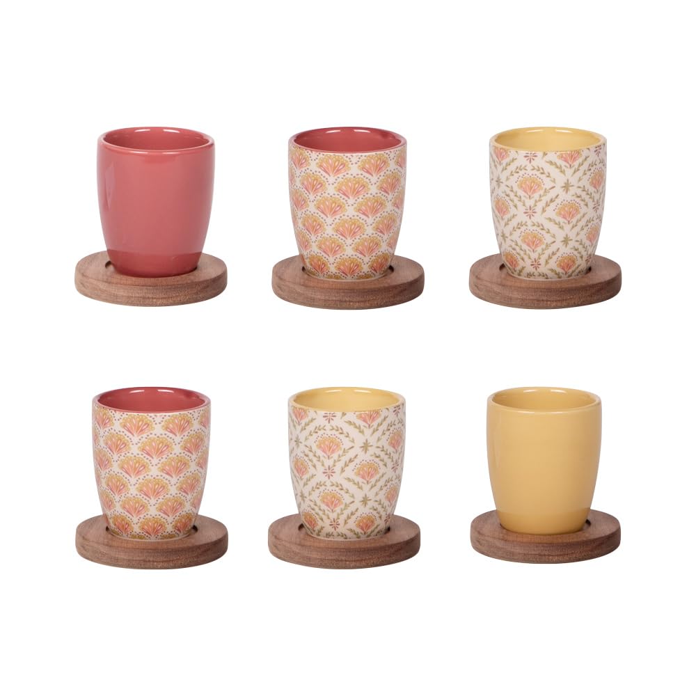 Table Passion - Coffret de 6 tasses et sous tasses Rangoli
