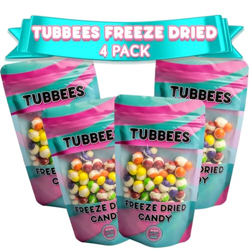 Tubbees Freeze Dried Sweets 4 Pack Skittles Bundle 90g Bags 360g Freeze Dried Skittles