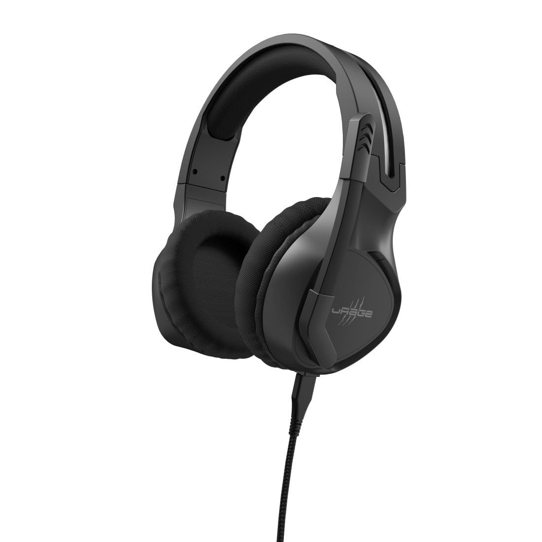uRage Cuffie da gioco per microfono (cuffie over-ear Gamer, certificate DTS X, Micro Flip to Mute, Cavo Jack Uflex Rimovibile, Cuffie Micro Multipiattaforma PC/PS/Xbox/Nintendo Switch) Nero