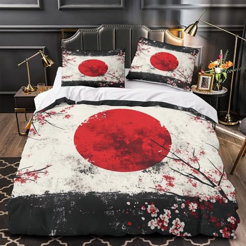 Housse de couette hypoallergique japonais 140x200 lit microfibre ado - 2