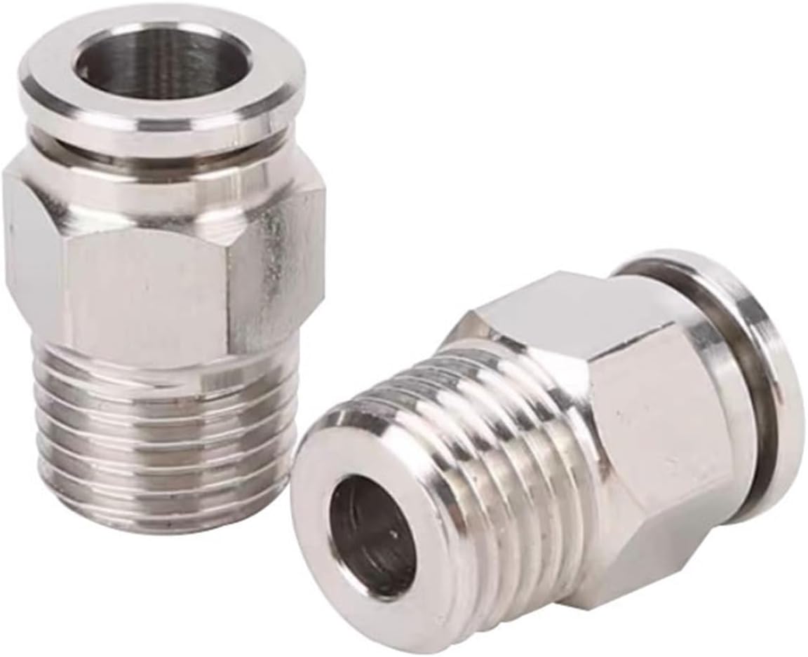 1PCS 304 Stainless Steel Pneumatic Hose Fitting PC PL Air Tube Connector 1/8 1/4 3/8 1/2 Quick Release Pipe Fittings(PL,8MM_1/2")