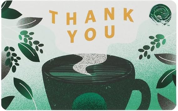Starbucks Cards My Greetings Thank You Thank You Coffee Cup Staba Card, Staba Card, Staba Card, Staba Card