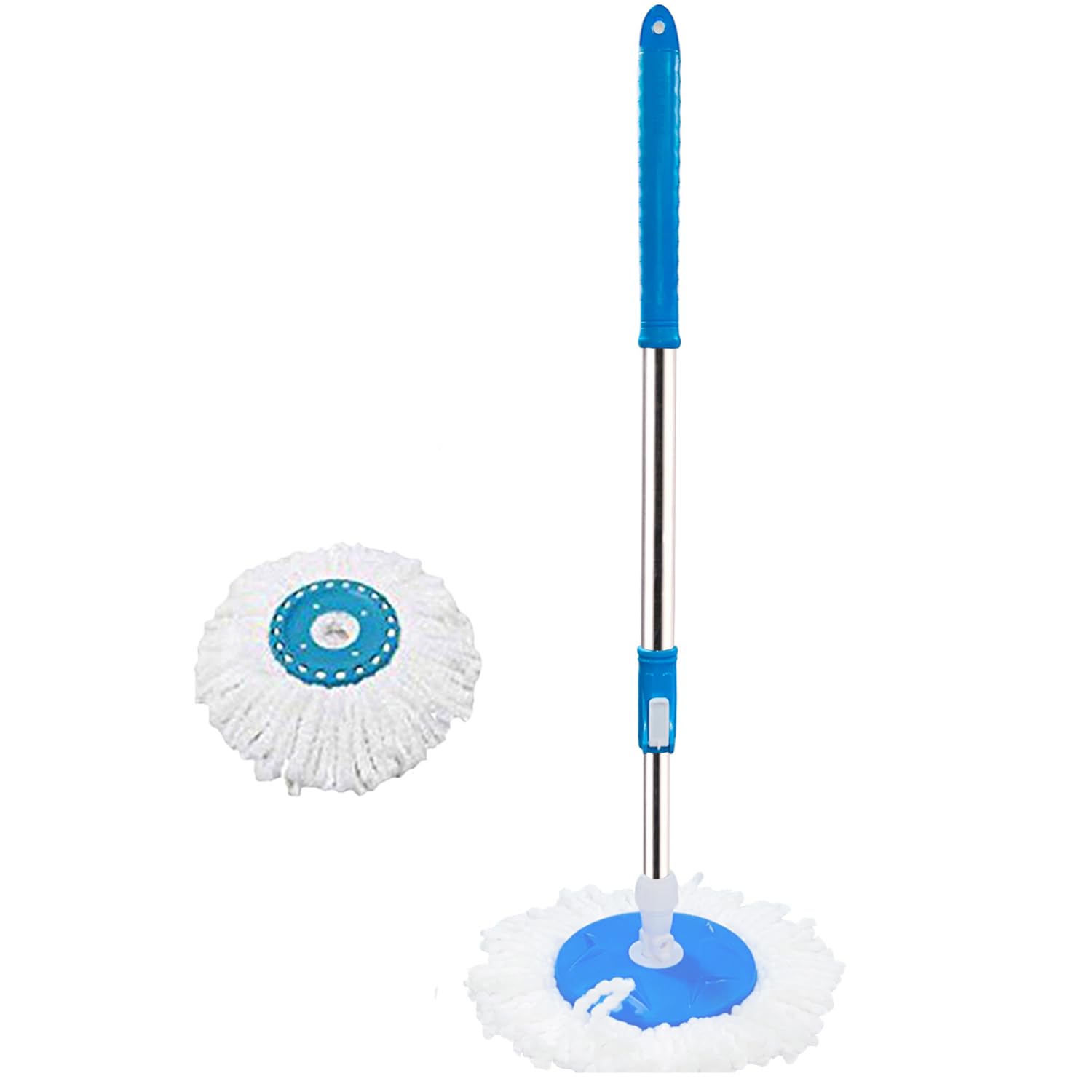 Arovemic Classic Blue Rod Mop Stick- Indias Best Rod Set with 1 Microfiber Refills Easy to Fit for All Bucket Spin Mops-Stainless Steel and Plastic Mop Rod Stick(3 Months Warranty Rod Set) (B0CZ3S7ZFK) Amazon Price History, Amazon Price Tracker