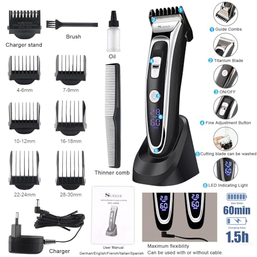 Haarschneidemaschine Herren, Lovebay 11-In-1 Profi Friseur Bart und Haarschneider Set (Black)