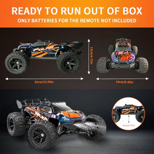 1:14 Remote Control Car, Camera Alloy Off Road RC Truck 4WD High Speed Fast Racing Electric Hobby Toy Off Road 2.4Ghz All Terrain Monster Vehicle Truck for Boys Kids Xmas Birthday Gift14+