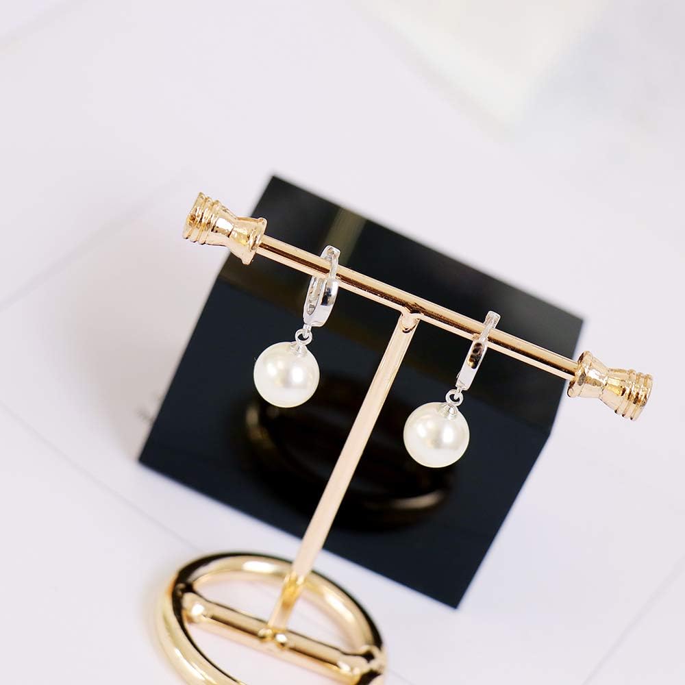 925 Sterling Silver Hoop Earring Hypoallergenic Pearl Drop Dangle Earrings for Woman and Girls of Birthday Gifts - Image 5