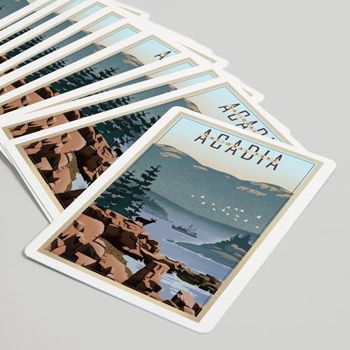Baraja de 52 cartas tamaño Poker Acadia National Park miniatura 5