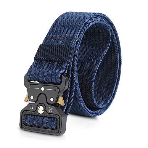 Men Tactical Belt 1.5 Inch Heavy Duty Belt Nylon Work Belt Quick-Release Metal Buckle for Molle Sport
