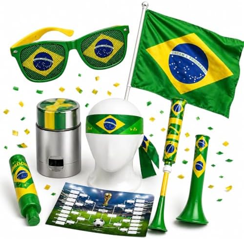 Kit Copa Do Mundo Brasil Acessórios Torcida Completa Torcedor Bra...