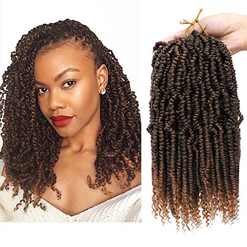 Dansama 6 Packs GoGo Curl Crochet Braids for Water Wave Crochet Synthetic Hair Extensions (12inch (Pack of 4), T30)