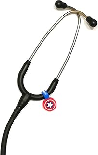 Stethoscope Charms Clip - Medical Gift (Captain America), Medical Charms