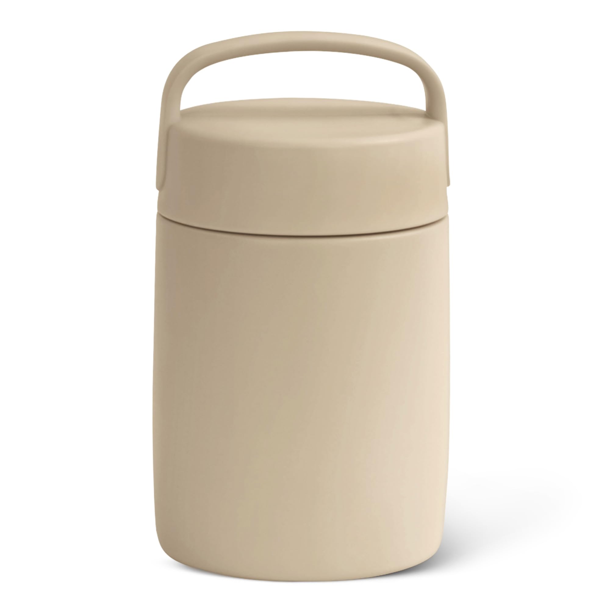 Amazon Basics - Thermos in Acciaio Inox per Mantenere gli Alimenti al Caldo e al Freddo, a Tenuta Stagna, 473 mL, Grigio Lino