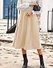 Kate Kasin Women's Beige Pleated Midi Skirt Summer... #4