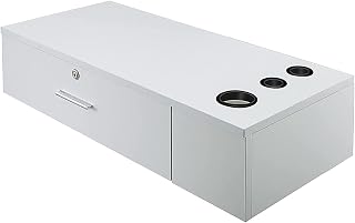 VEVOR White Salon Wall Mount Stations Styling Classic Locking Storage Beauty Salon Spa Equipment Barber Stations