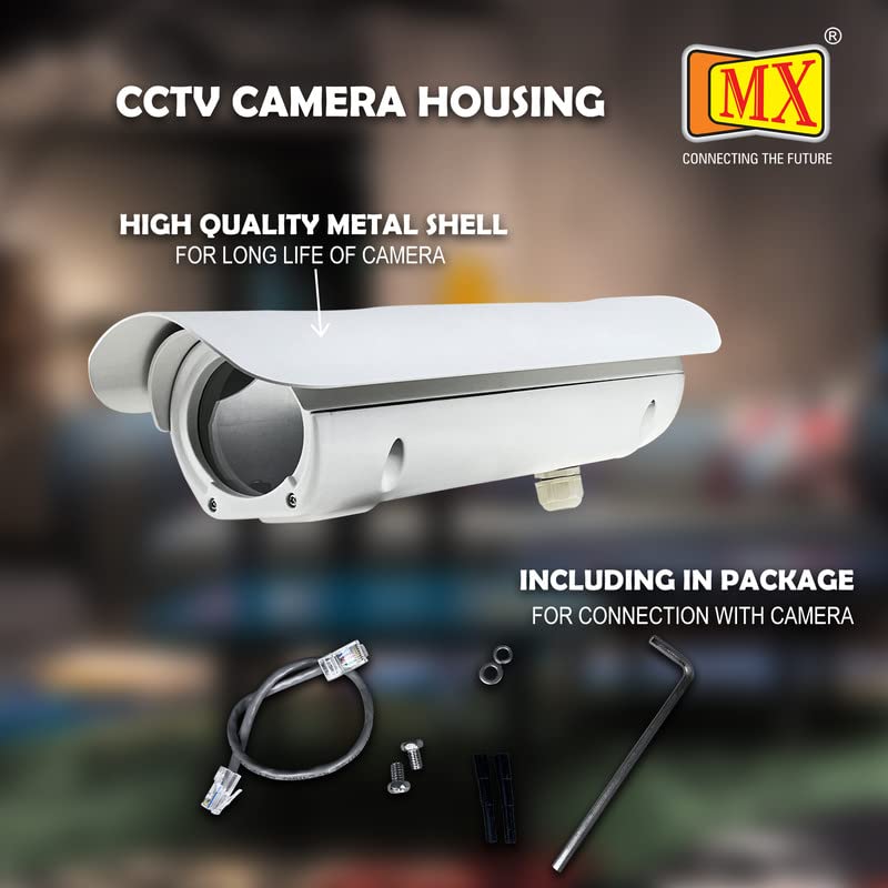 MX Outdoor WiFi CCTV Bullet Camera Housing with IP66 Weather Resistance Dust Cover Protection Ethernet Port - Made in India 3