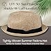Funky Junque Men’s Pork Pie Fedora Hat – Lightweight Imitation Linen Sun Hat with Grosgrain Band, Breathable and Durable Beach Fedoras Summer Style - Sand (Large/X-Large)
