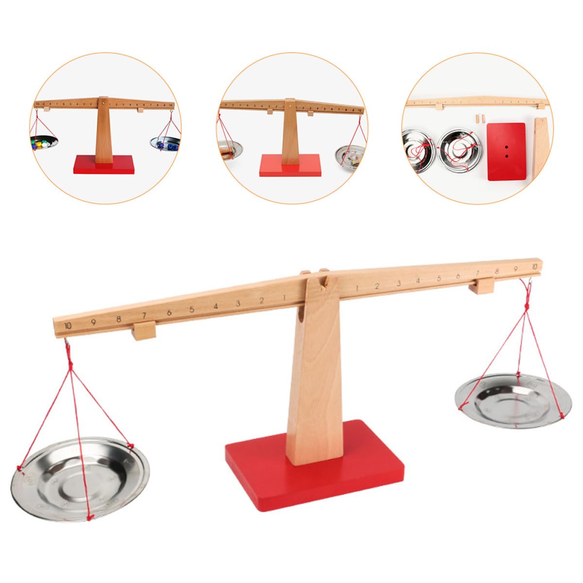Juguete Aritmético de Madera para Niños, Báscula Educativa