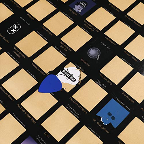 Pôster Cedilis com 100 filmes Scratch Off com ferramenta de raspagem, lista de filmes de todos os te