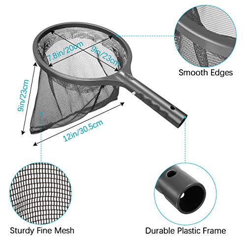 Homga Pool Cleaning Kit, Hot Tub Spa Pond Maintenance Kit Swimming Pool Accessories with Leaf Skimmer Net, Sponge Cleaning Brush, Scrubber & Pole - Thumbnail 2