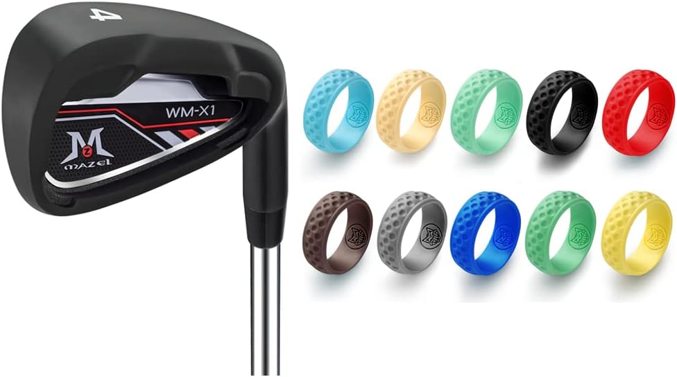 MAZEL Individual Golf 4 Iron & Silicone Golf Rings Size 10,Pack of 2