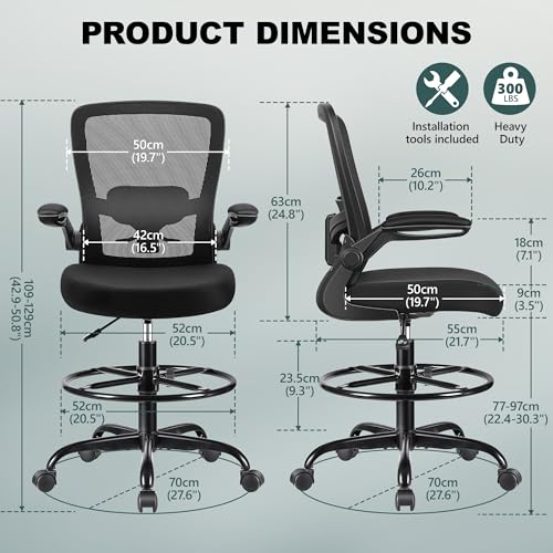 Felixking 918W-Z Drafting Chair Ergonomic Tall Office Chair thumb #2