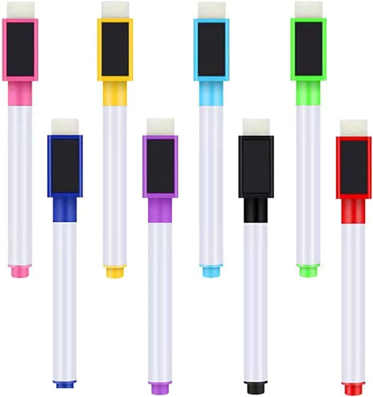 Craftmind Magnetic Dry-Erase Markers with Eraser Caps, Whiteboard Erasable, Low Odour, Black, Pack of 10-picture-31