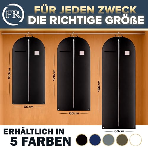 FiRiO® 1 x Premium Kleidersack - BIS 50% DICKERES Material - Faltbare Kleidersack Reisetasche - Business Anzugtasche - Atmungsaktive Kleiderhülle für Reise & Aufbewahrung - Kleidersäcke 120x60cm