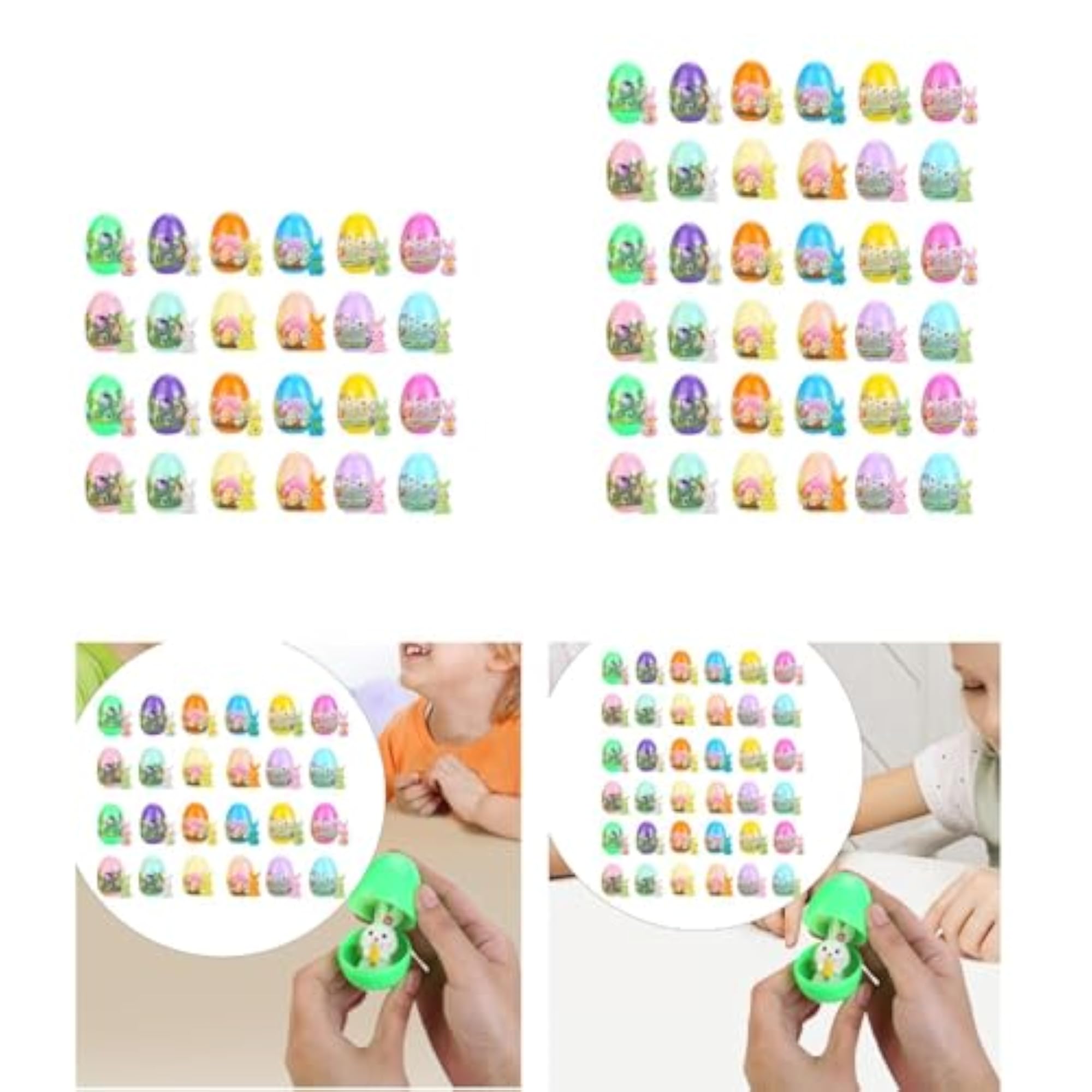 Prefilled Easter Eggs with Bunnies Inside for Classroom