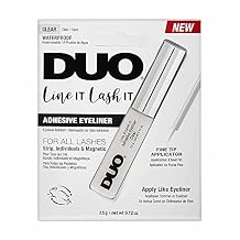 DUO Line It Lash It Adhesive Eyeliner Clear, Waterproof, Long-Lasting Lash Glue Liner for Strip & Magnetic Lashes, 0.12 oz